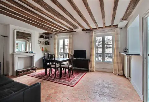 2 bedrooms apartment rental in Paris, Rue Rollin