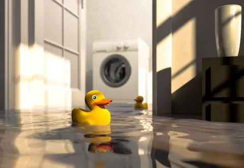 Water damage in a furnished rental