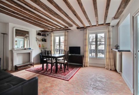 2 bedrooms apartment rental in Paris, Rue Rollin